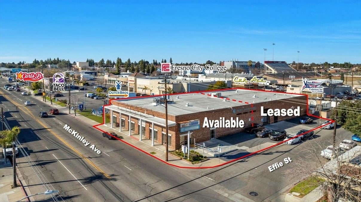 ±7,650 SF of Retail Space off McKinley Ave in Fresno, CA