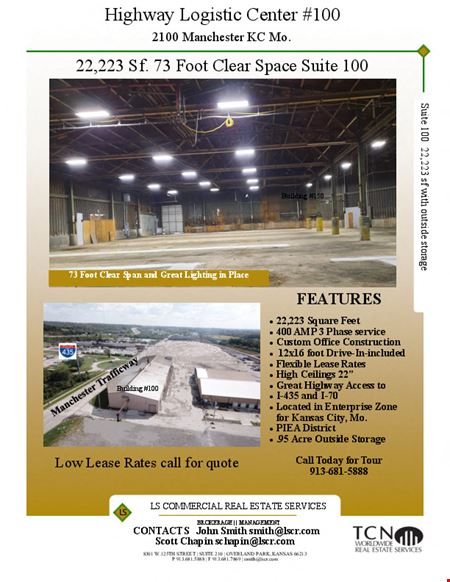 Preview of Industrial space for Rent at 2100 Manchester Trfy