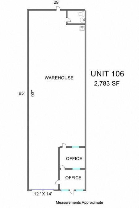 Preview of Industrial space for Rent at 930 Pyott Rd Unit 106