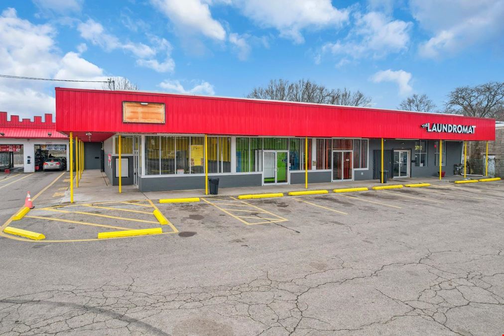 Southside Columbus laundromat, retail space, and drive-thru 1501-1511 Frebis Avenue