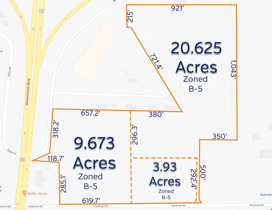 FOR SALE:  26.478 Acres, B-5