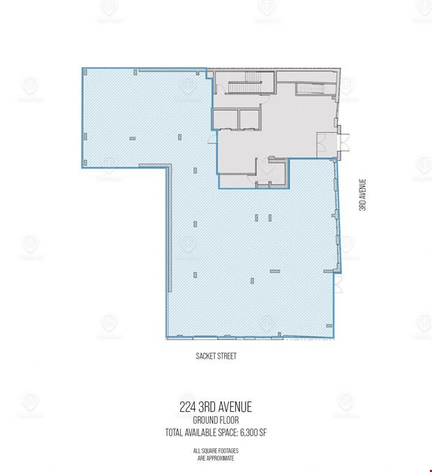3,000 - 6,300 SF | 224 3rd Avenue | Retail Space In Brand New Luxury Development For Lease