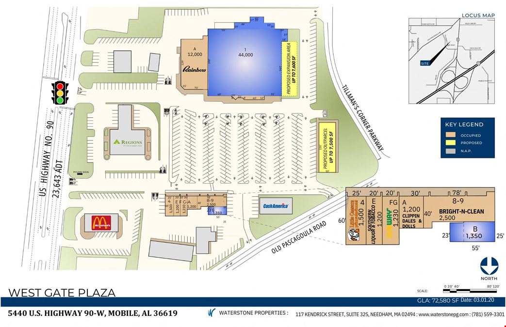 Westgate Plaza, 5440 Hwy 90, Mobile, AL