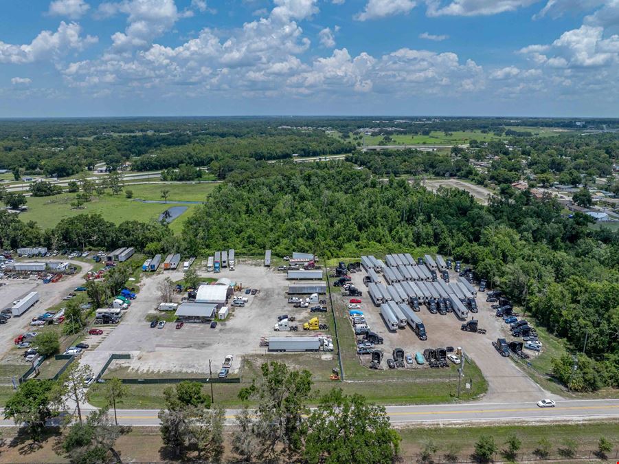 3 Acre Industrial Yard w/ Mobile Office & Canopy Covered Area