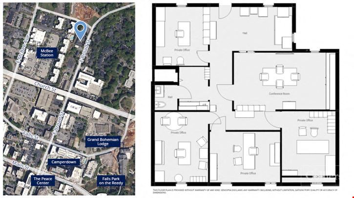 ±1,540-SF Office Suite Available for Lease in Downtown Greenville