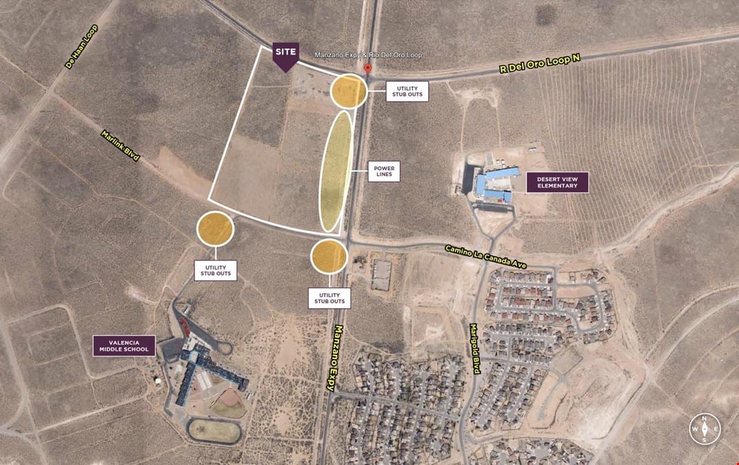 46 Acres in Los Lunas for Development Owner Financing