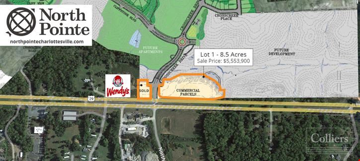 Commercial Lot Available For Sale or Build to Suit | North Pointe Development, Charlottesville, VA