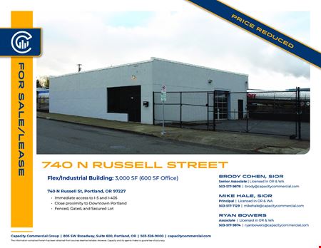 Preview of Industrial space for Sale at 740 N Russell St