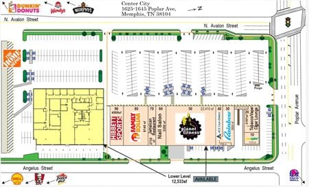 Preview of Retail space for Rent at 1625-1645 Poplar Ave.