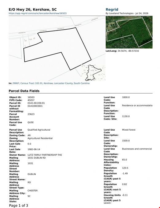 Industrial Intermodal or Workforce Housing 20.6 Acre Tract Near Gold Mines = Trucking Use - Employee Bunkhouses