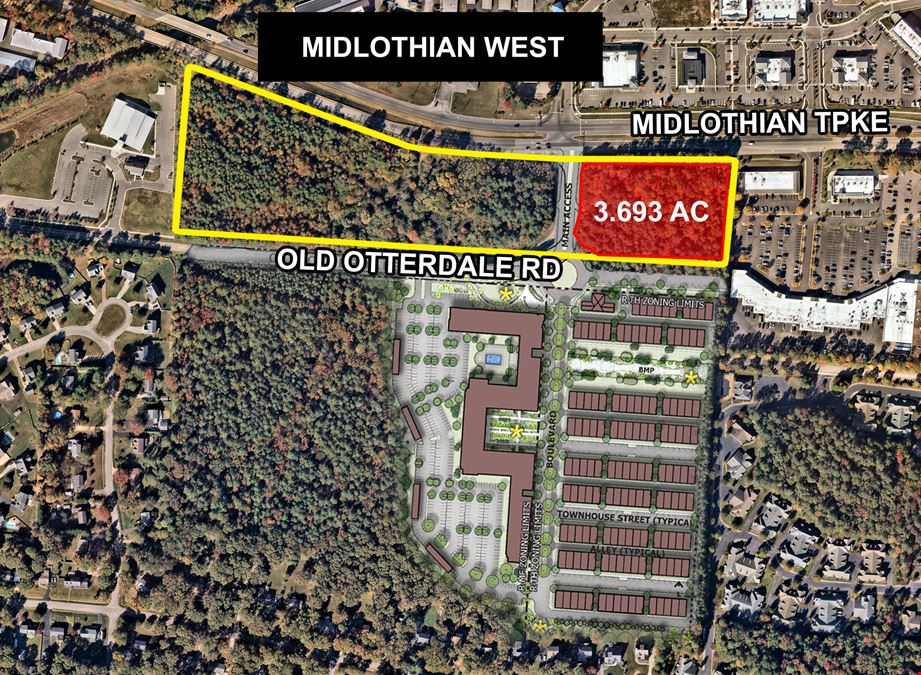Midlothian West Commercial Parcel | 3.693 AC