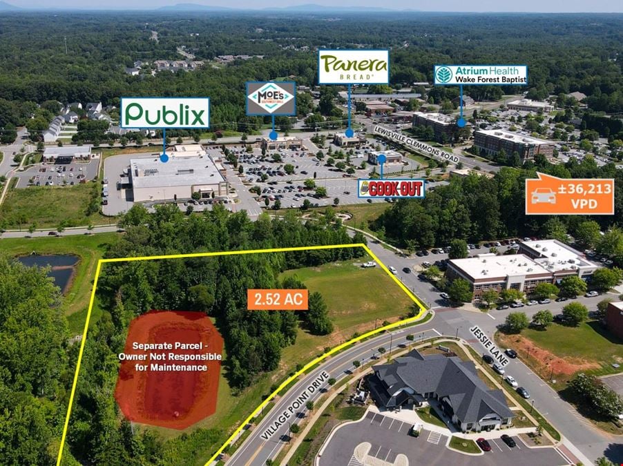 $1 Auction – Publix Shadowed 2.52 AC Parcel | Winston-Salem MSA