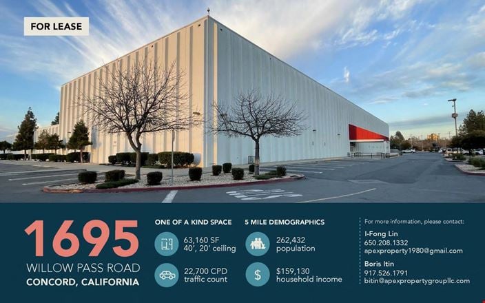Preview of Retail space for Rent at 1695 Willow Pass Road