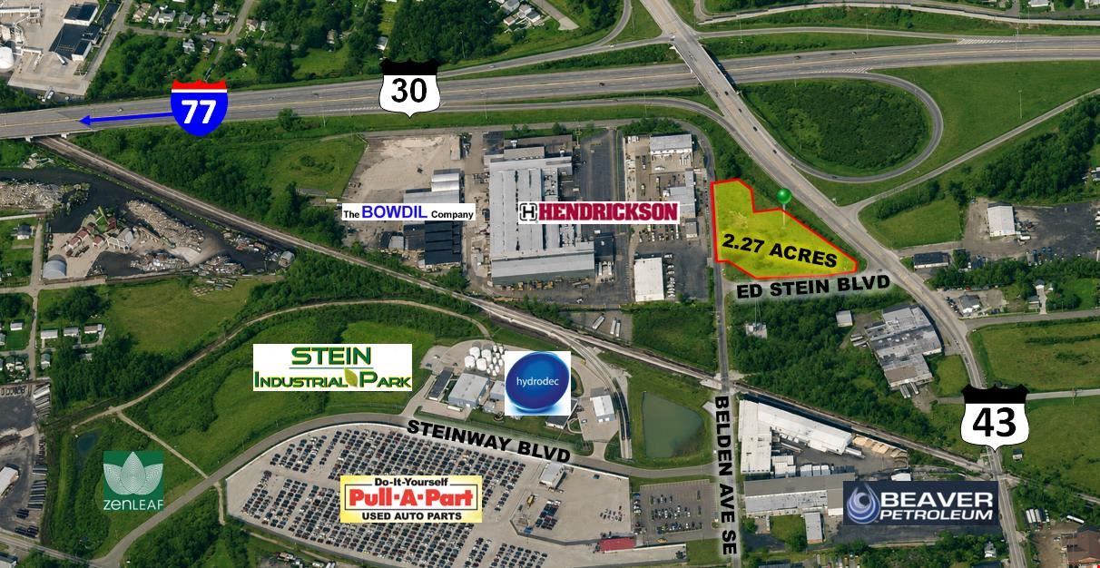 2.27 ACRES OF INDUSTRIAL LAND @ RT. 30 & 43 SOUTH