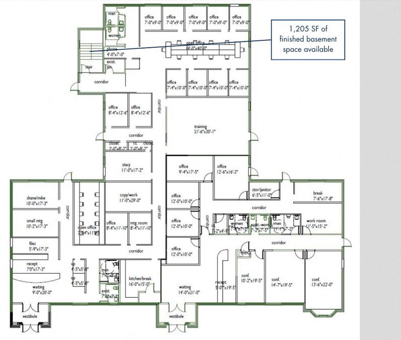 Lower Level Office Space