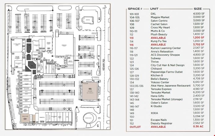 Preview of Retail space for Rent at 1113 Kenny Road