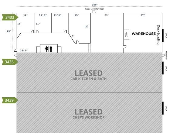 Preview of Industrial space for Rent at 3433-3439 Lorna Ln