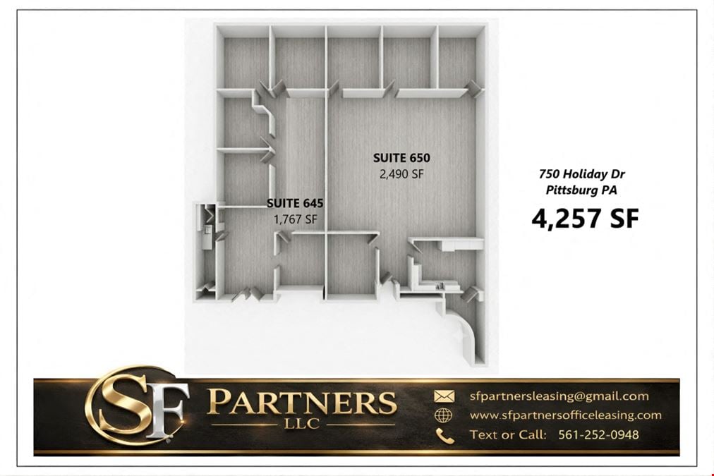 4257 SF Suite 650 Professional Office/ Medical Space Available in Pittsburgh, PA 15220
