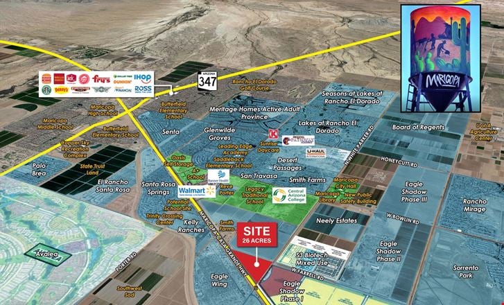 Preview of VacantLand space for Rent at Maricopa Hwy & White and Parker Rd, APN: 510-49-001A, 001B