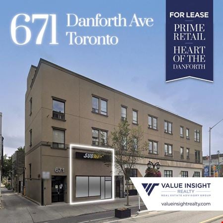 Preview of Retail space for Rent at 671 Danforth Avenue