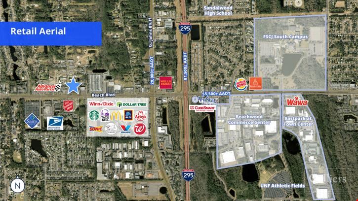 1.32± AC Corner Parcel on Beach Blvd.