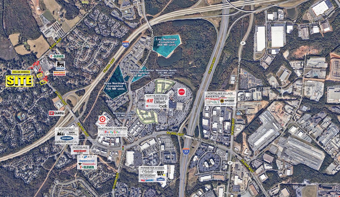  W WT Harris Blvd & Mt Holly-Huntersville Rd
