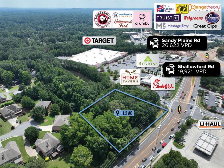 $1 Auction - 1.2 Acre Parcel | Target Shadow | 19K VPD | Marietta, GA Cemetery