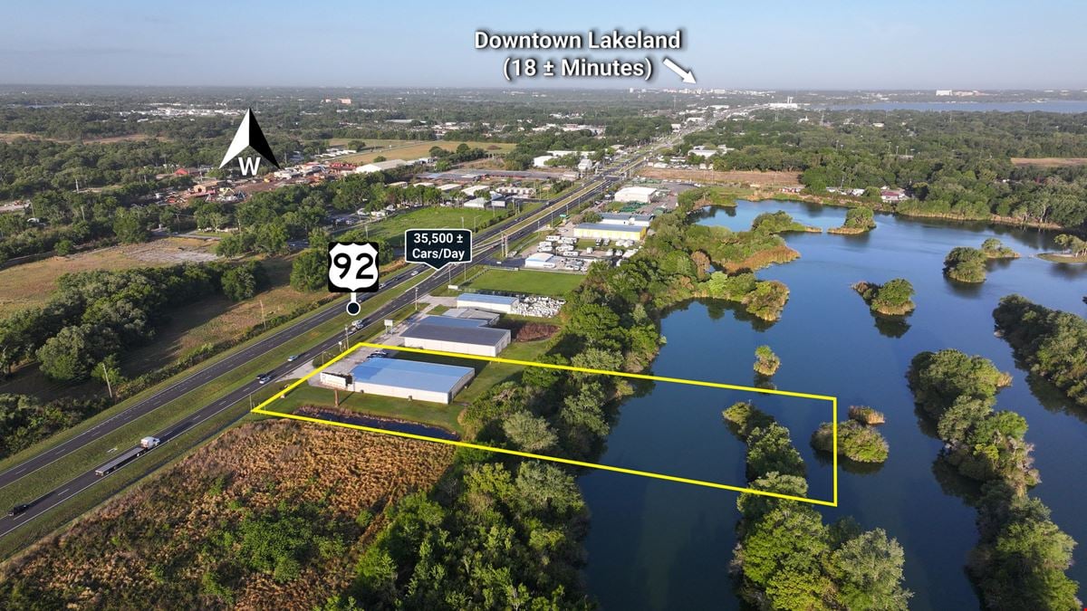 10,800 SF Retail-Warehouse on 3.12 Acres Zoned LCC - Lakeland