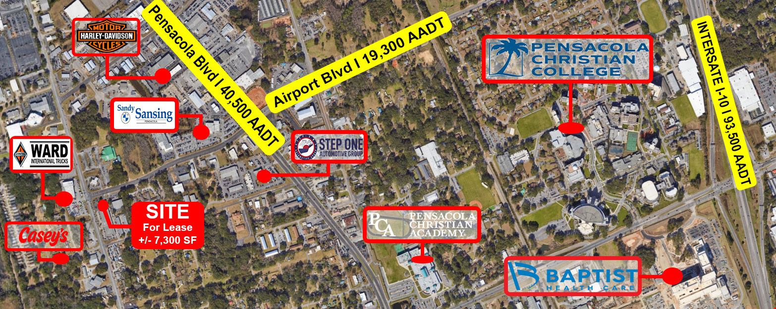 Corner Retail Property For Lease | Airport Blvd & N W Street