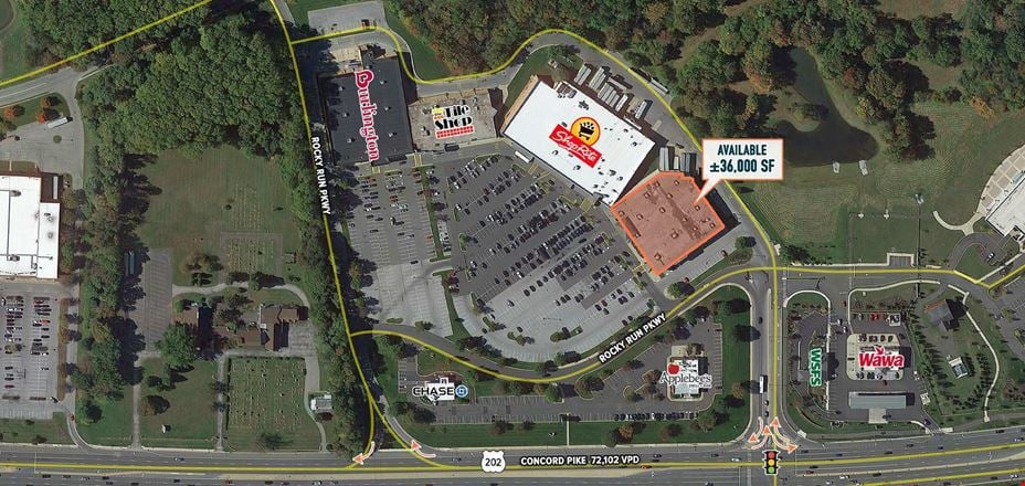 Preview of Retail space for Rent at Rocky Run Parkway & Concord Pike