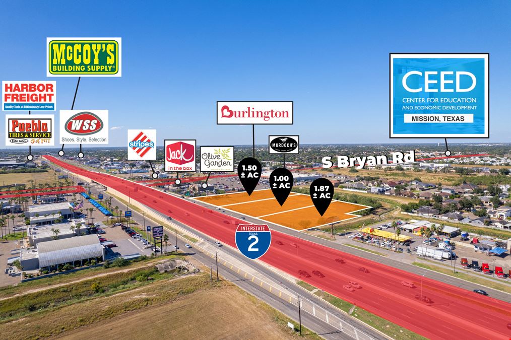 Mission Crossing | 1.00-1.87±AC Pad-Sites | Mission TX
