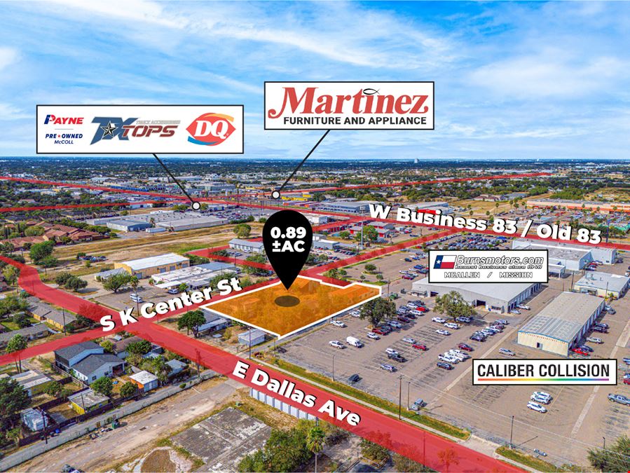 0.89 ± AC | Redevelopment Opportunity | Zoned C-3 | McAllen, TX