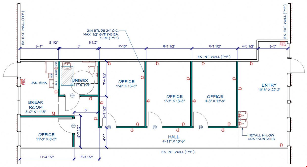 New 1,200 SF Medical/Office for Lease