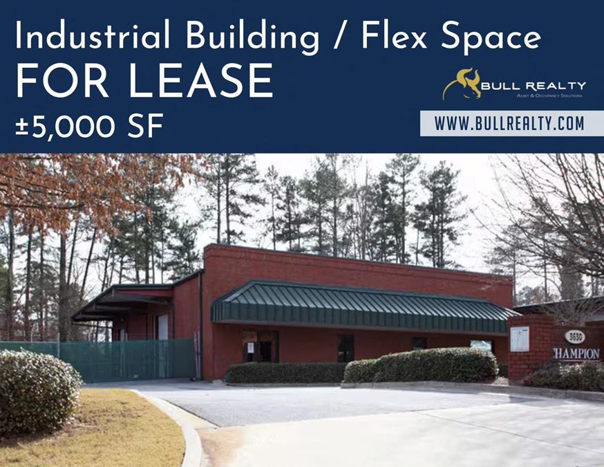 ±5,000 SF Industrial Building/Flex Space For Lease