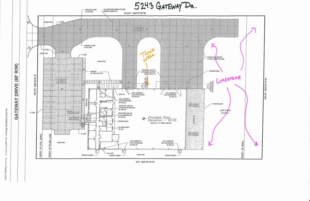 25' Eave w. 1 Acre Laydown, Truck Well, Ample Power