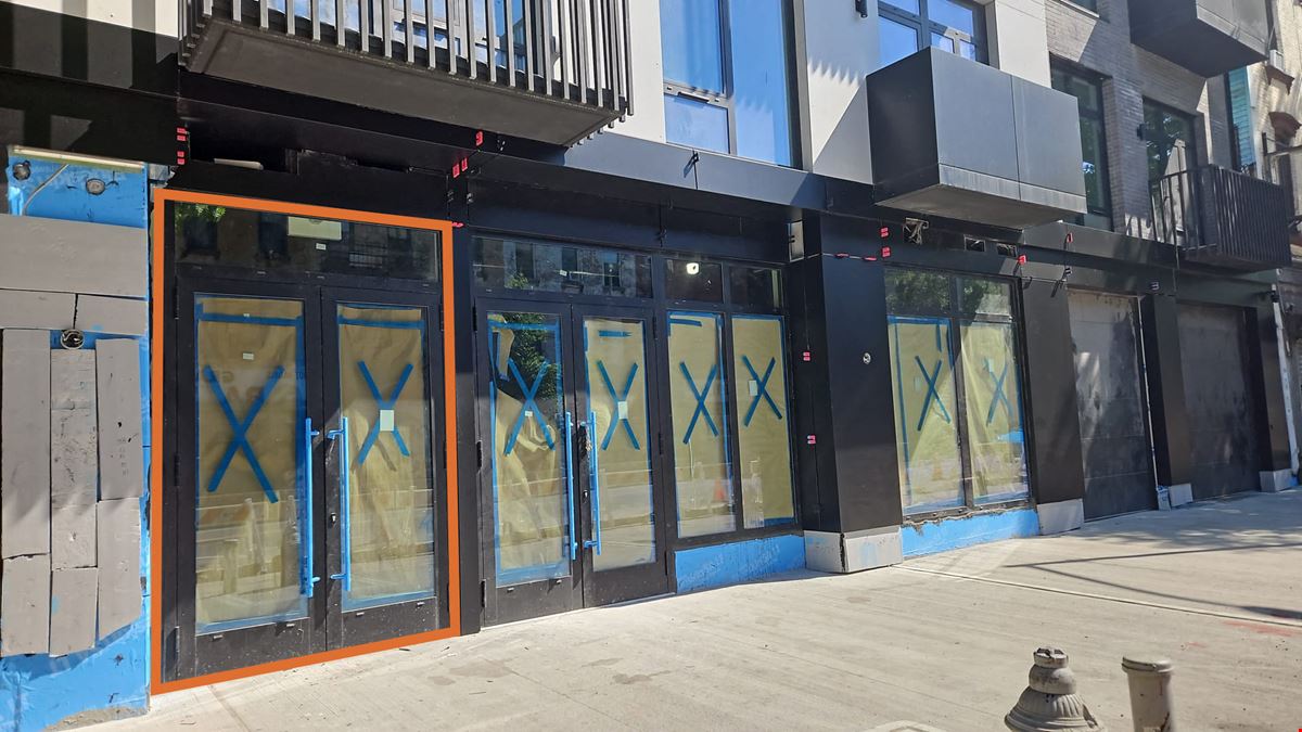 10,715 SF | 597 Grand Street | Newly Developed Retail Space With 55 Ft of Glass Frontage & Private Elevator for Lease