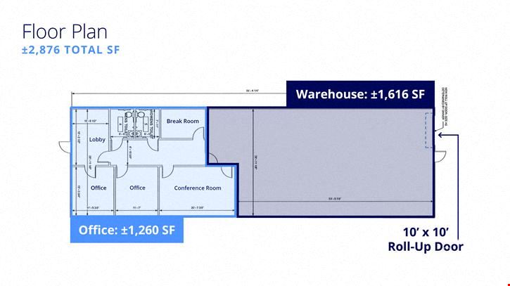 ±2,876-SF Flex Space For Lease at Augusta Arbors
