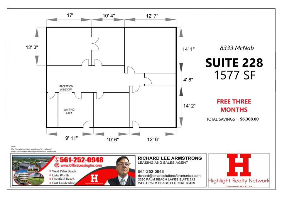 1577 SF Suite 228 Professional and Medical Office Space