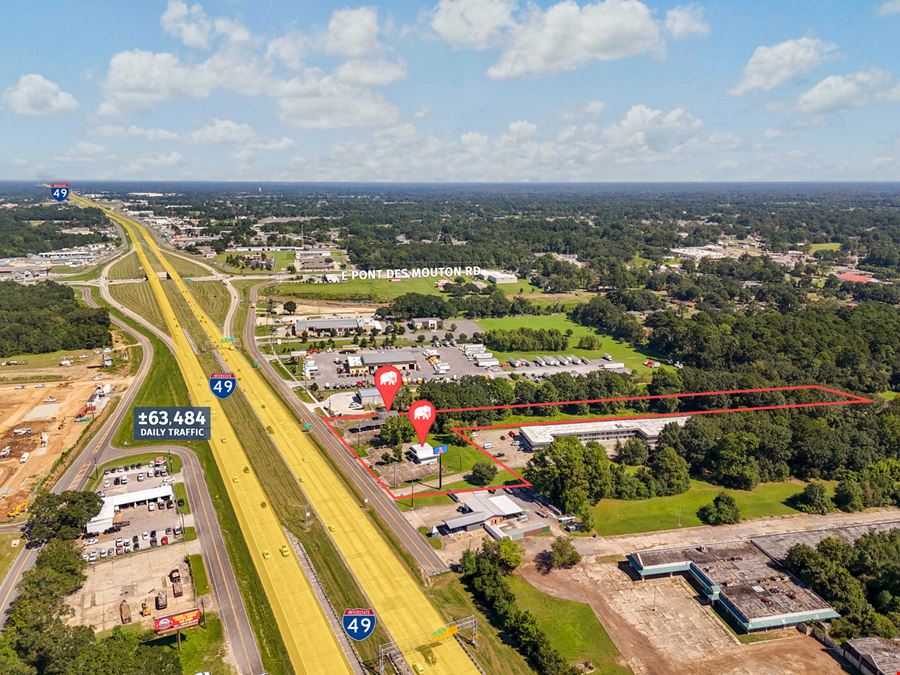 Two Commercial Buildings with Surplus Land on I-49