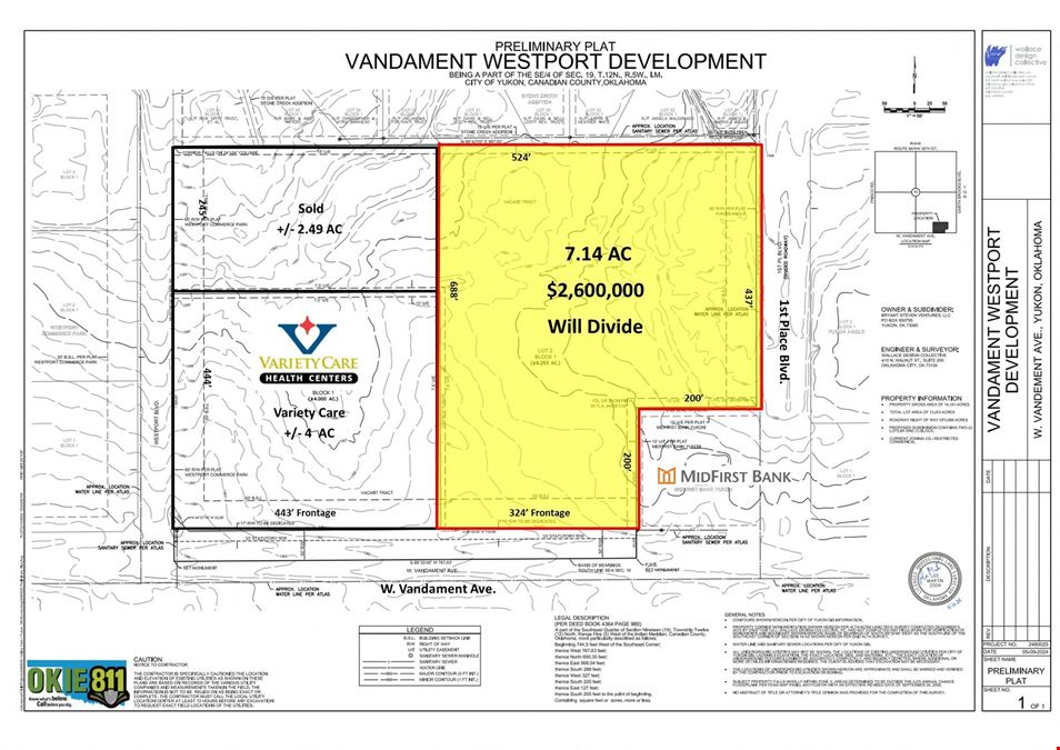 Vandament Ave. and 1st Place Blvd. - 7.13 AC Development Land