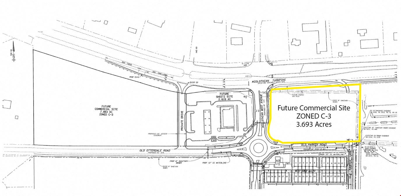Midlothian West Commercial Parcel | 3.693 AC