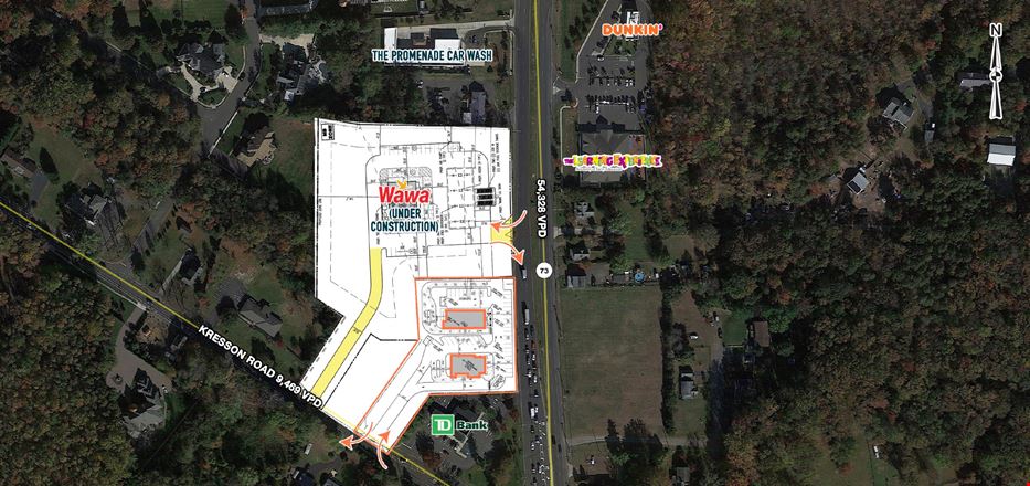 Preview of VacantLand space for Rent at 403-405 Route 73