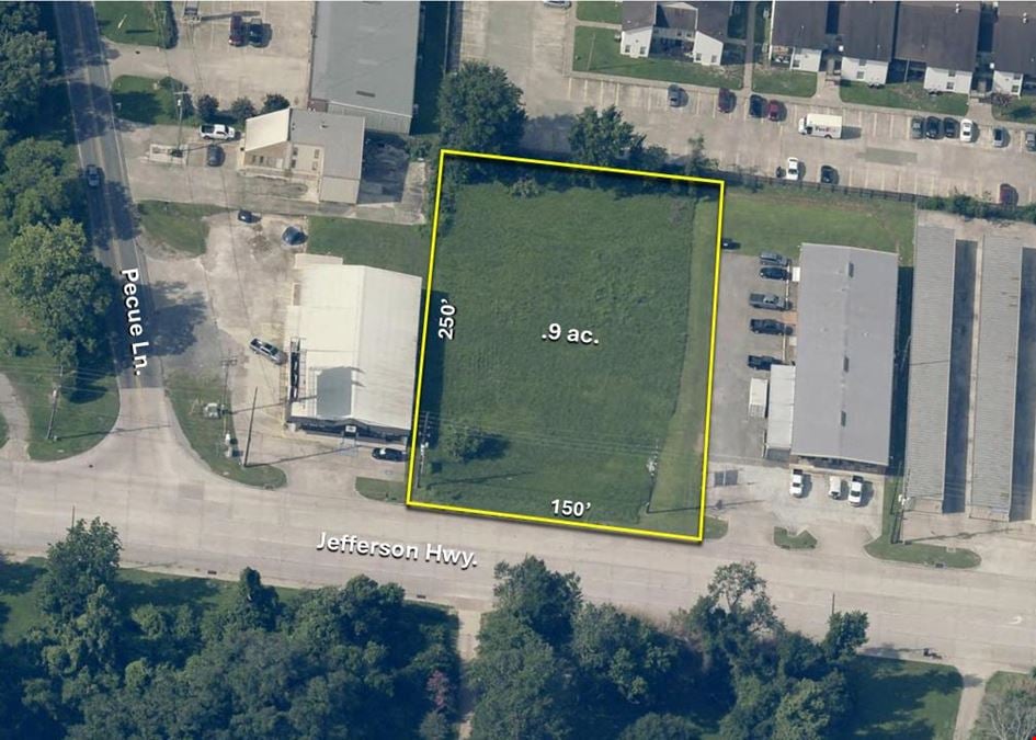 .9 Acres on Jefferson Hwy. - Zoned HC1
