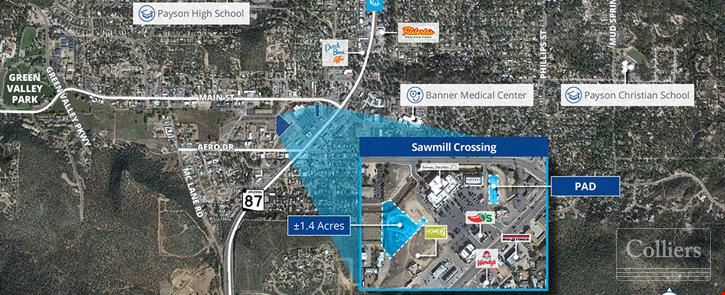 Commercial Land and Pad for Sale along SR 87 in Payson Arizona