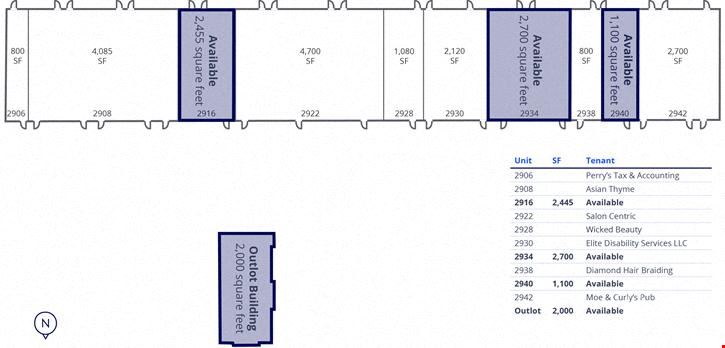 Preview of Retail space for Rent at 2906-2946 North 108th Street