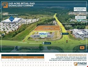 2.63 Acres | Pad Ready Site | Adjacent to Parker's
