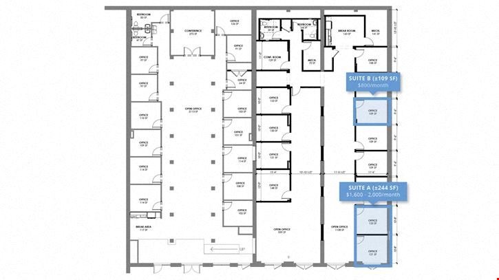 Two Office Suites Located in the Heart of Downtown Greenville