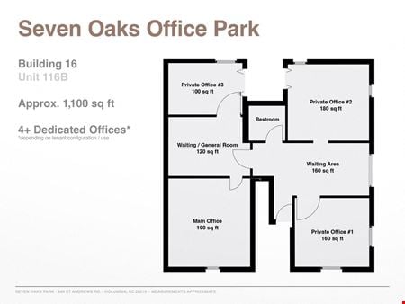 Preview of Office space for Rent at 540 Saint Andrews Rd