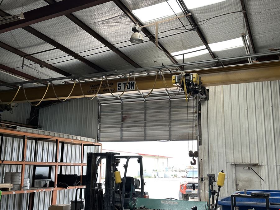 Office/Shop Facility with Dock & Cranes