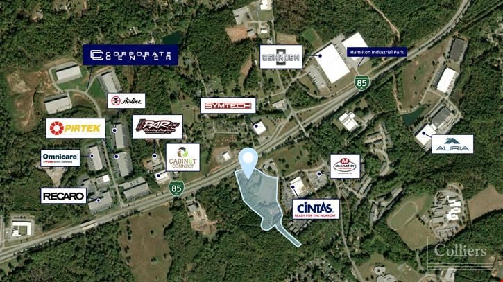 ±10.45 Acres Along Business I-85 Offering a Strategic Build-to-Suit Opportunity Near Corporate Center